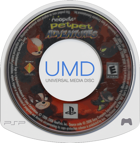 Neopets Petpet Adventures The Wand of Wishing UMD art for PlayStation Portable PSP video game