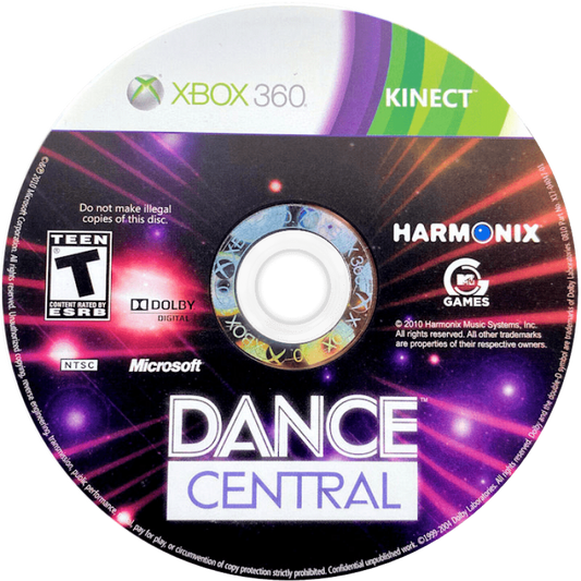Dance Central 3 disc for Xbox 360 (X360) music rhythm dance video game