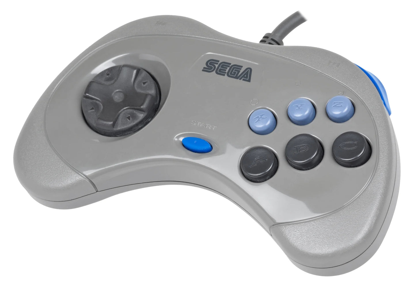 Official Controller Pad Grey Model 1 JP Sega Saturn for classic gaming fans featuring original Sega Saturn controller design six face buttons responsive directional pad shoulder buttons ergonomic shape wired connectivity Japanese Model 1 styling and compatibility with supported Sega Saturn games collectible retro gaming accessory appeal