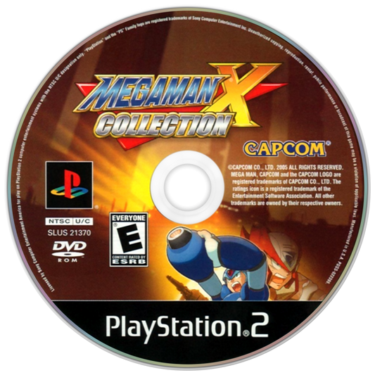 Mega Man X Collection disc art for PlayStation 2 (PS2) video game