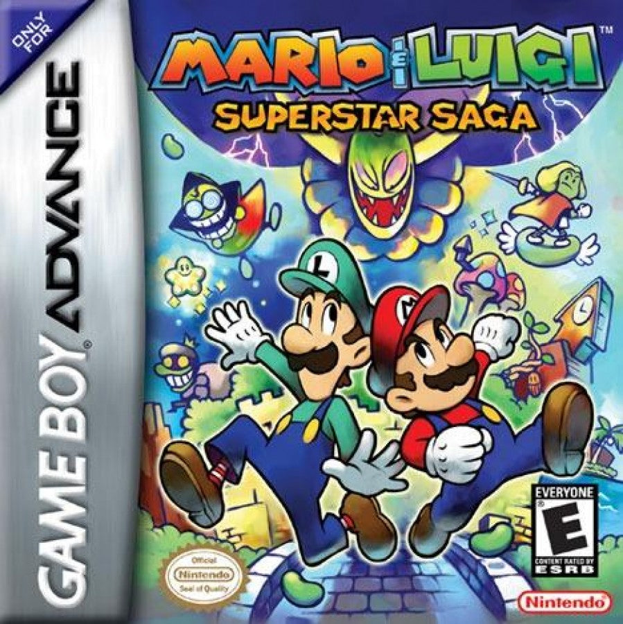 Mario & Luigi Superstar Saga cover art for Game Boy Advance (GBA) video game