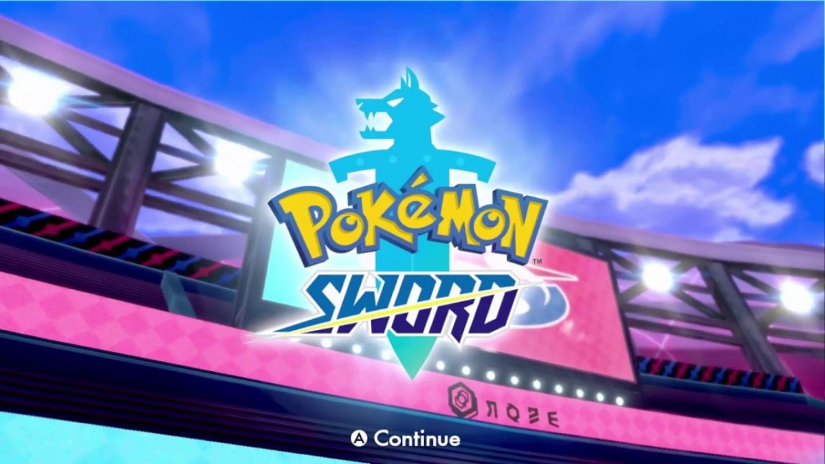 Pokemon: Sword start screen for Nintendo Switch (NS) video game
