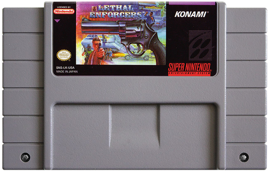 Lethal Enforcers cartridge for Super Nintendo Entertainment System SNES retro video game