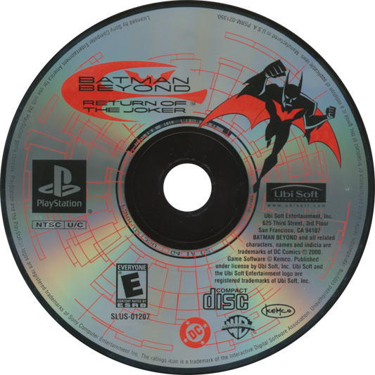 Batman Beyond PlayStation PS1 for action adventure video game fans featuring futuristic superhero combat crime fighting missions Gotham City exploration powerful gadgets fast paced battles based on the animated series platforming action classic PlayStation gameplay collectible gaming appeal game disc