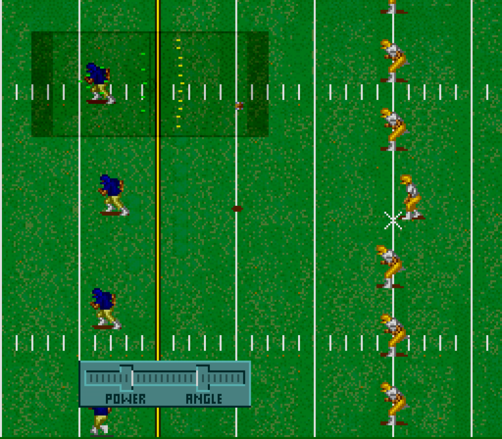 NCAA Football gameplay image for Super Nintendo Entertainment System SNES retro video game