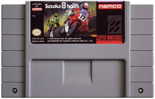 Suzuka 8 Hours cartridge for Super Nintendo Entertainment System (SNES) retro video game