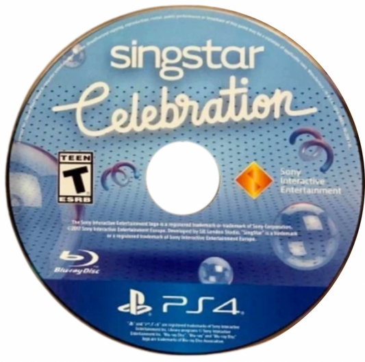 SingStar Celebration – PlayStation 4 (PS4) video game disc, music rhythm party title