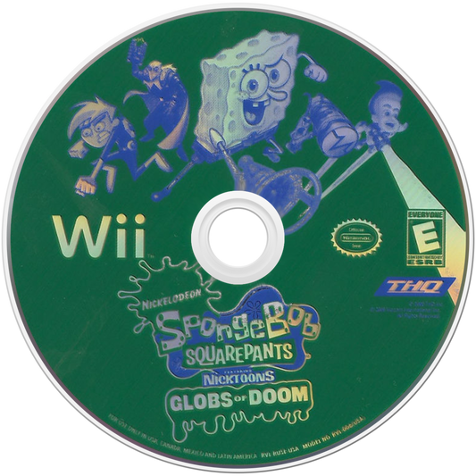 SpongeBob SquarePants Globs of Doom Nintendo Wii for action adventure video game fans featuring SpongeBob and Nickelodeon characters superhero transformations platforming combat colorful environments puzzle solving boss battles motion controls and family friendly gameplay collectible gaming appeal disc