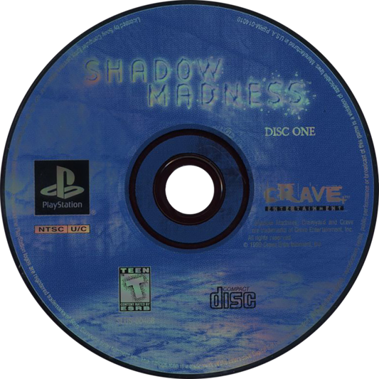 Shadow Madness PlayStation PS1 for role playing video game fans featuring turn based combat fantasy adventure exploration character progression party based battles mysterious storyline challenging enemies cinematic storytelling and classic PlayStation JRPG gameplay collectible gaming appeal disc 1