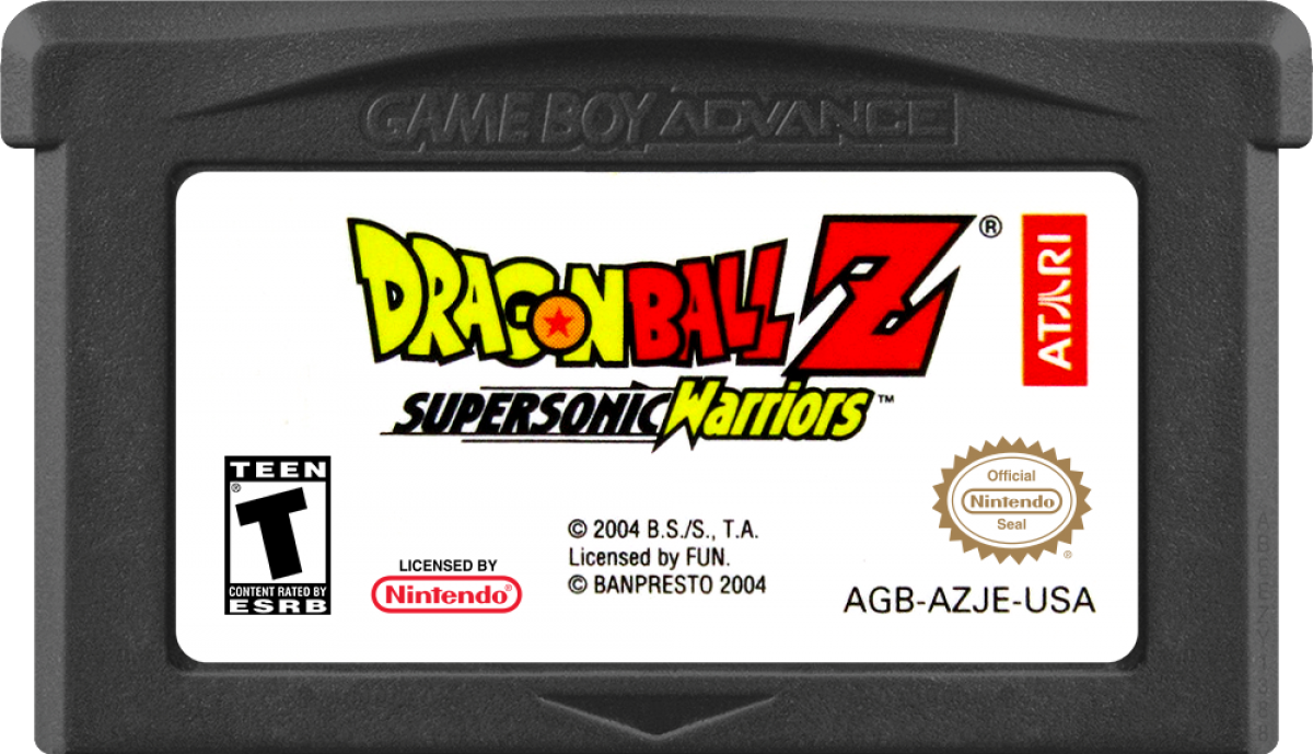 Dragon Ball Z Supersonic Warriors cover art for Game Boy Advance GBA video game game cartridge