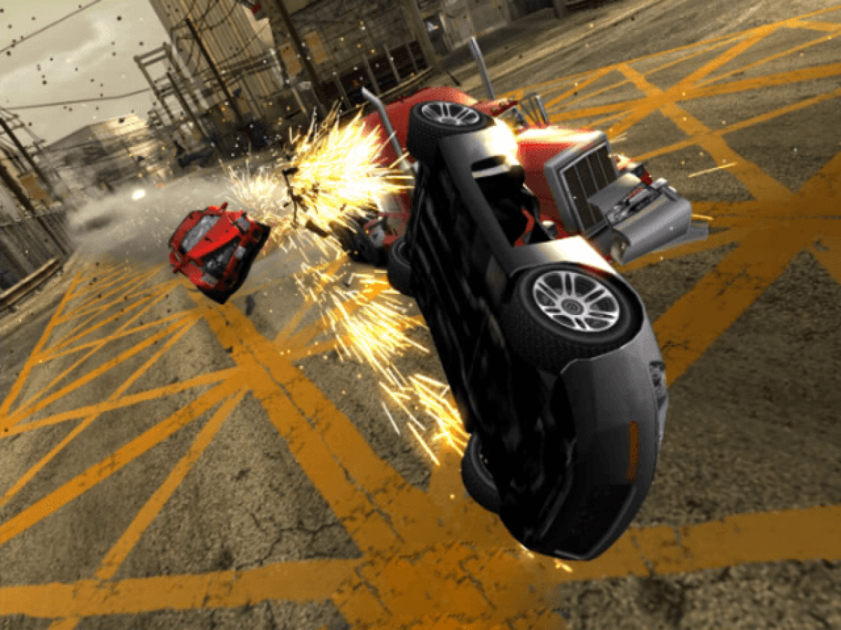 Burnout Revenge gameplay art for Xbox (XBOX) video game