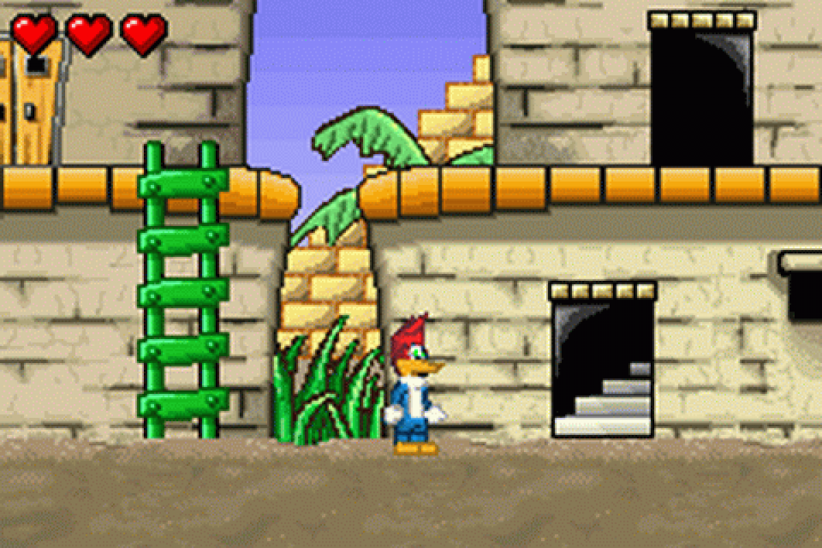 Game Boy Advance Woody Woodpecker Crazy Castle 5 puzzle platformer game gameplay