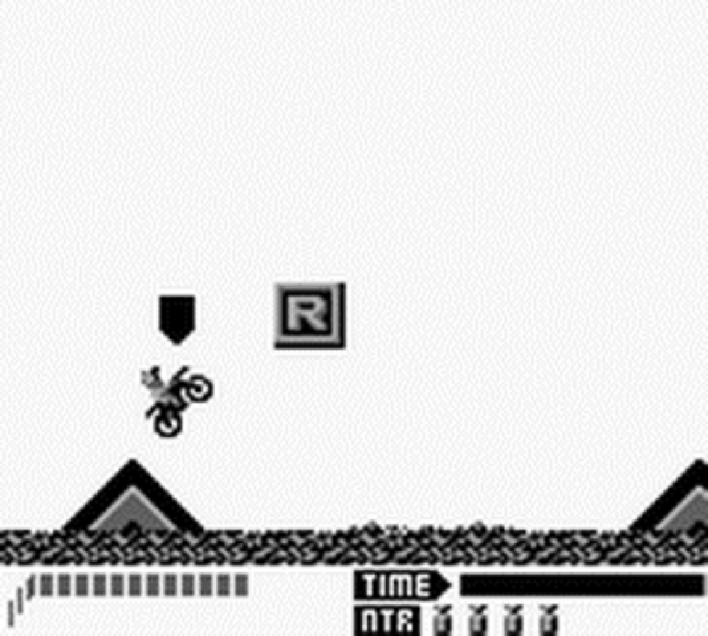Motocross Maniacs gameplay for Game Boy (GB) video game