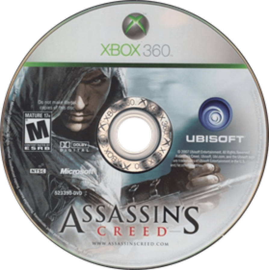 Assassin's Creed disc for Xbox 360 (X360) action-adventure video game