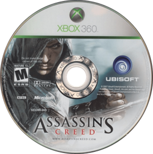 Assassin's Creed disc for Xbox 360 (X360) action-adventure video game
