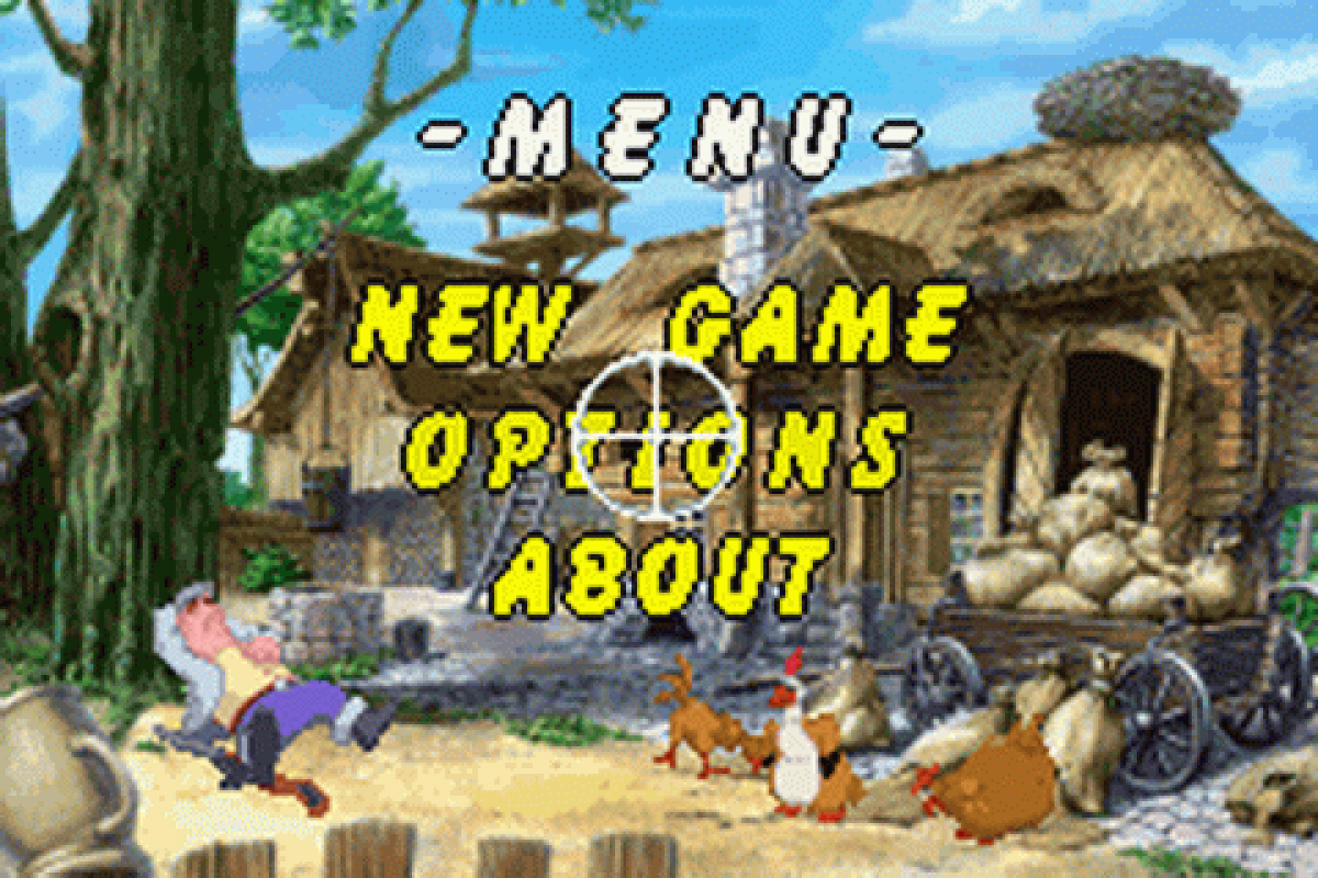Chicken Shoot 2 start menu for Game Boy Advance GBA video game