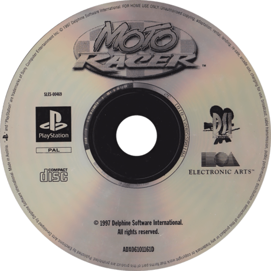 Moto Racer disc for PlayStation 1 (PS1) retro racing video game