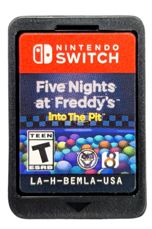 Five Nights At Freddy’s Into The Pit Nintendo Switch survival horror adventure game based on the Fazbear Frights book time travel mechanics pixel art style cartridge