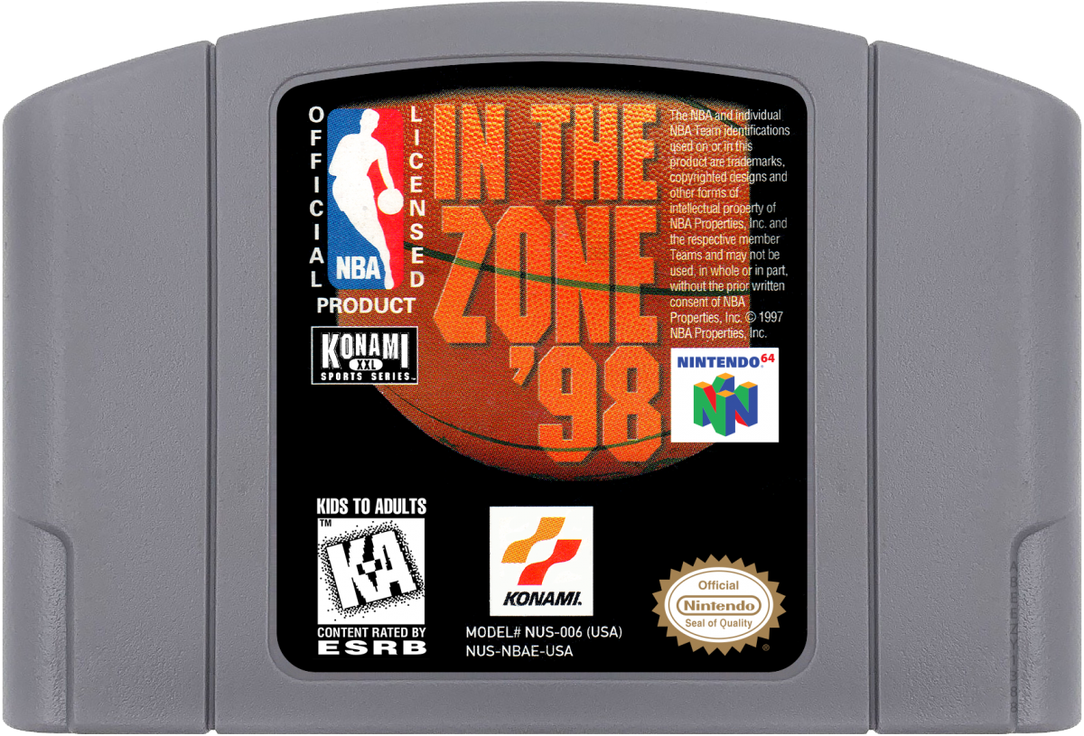NBA In the Zone 98 cartridge for Nintendo 64 N64 video game