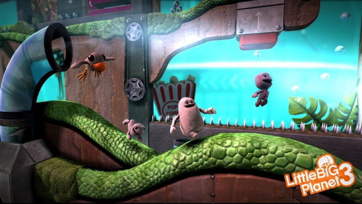LittleBigPlanet 3 gameplay for PlayStation 3 (PS3) puzzle-platform video game cover art.