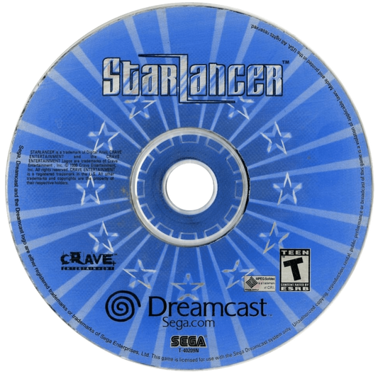 StarLancer Sega Dreamcast retro video game space combat simulator disc