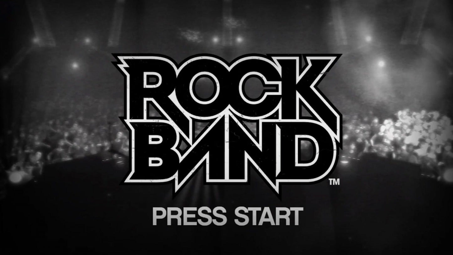 Rock Band start screen for Xbox 360 (X360) music rhythm video game
