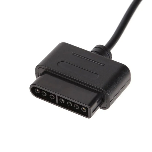 SNES Controller Extension Cable for Super Nintendo Entertainment System wired accessory extended reach longer distance gaming comfortable couch play output end