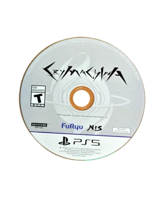 Crymachina disc art for Playstation 5 (PS5) video game.