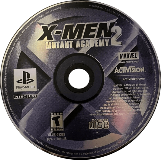X-Men Mutant Academy 2 PlayStation 1 PS1 for retro video game enthusiasts featuring superhero fighting gameplay iconic X Men characters fast paced one on one battles special mutant powers combo based combat comic inspired arenas and collectible gaming appeal disc