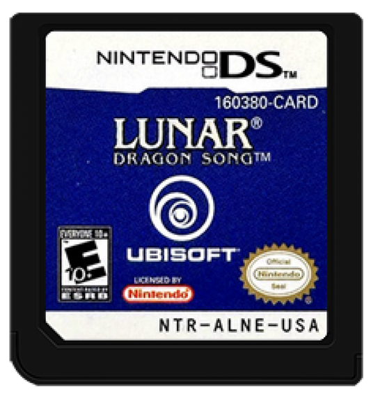 Lunar: Dragon Song cartridge for Nintendo DS (DS) fantasy JRPG adventure video game
