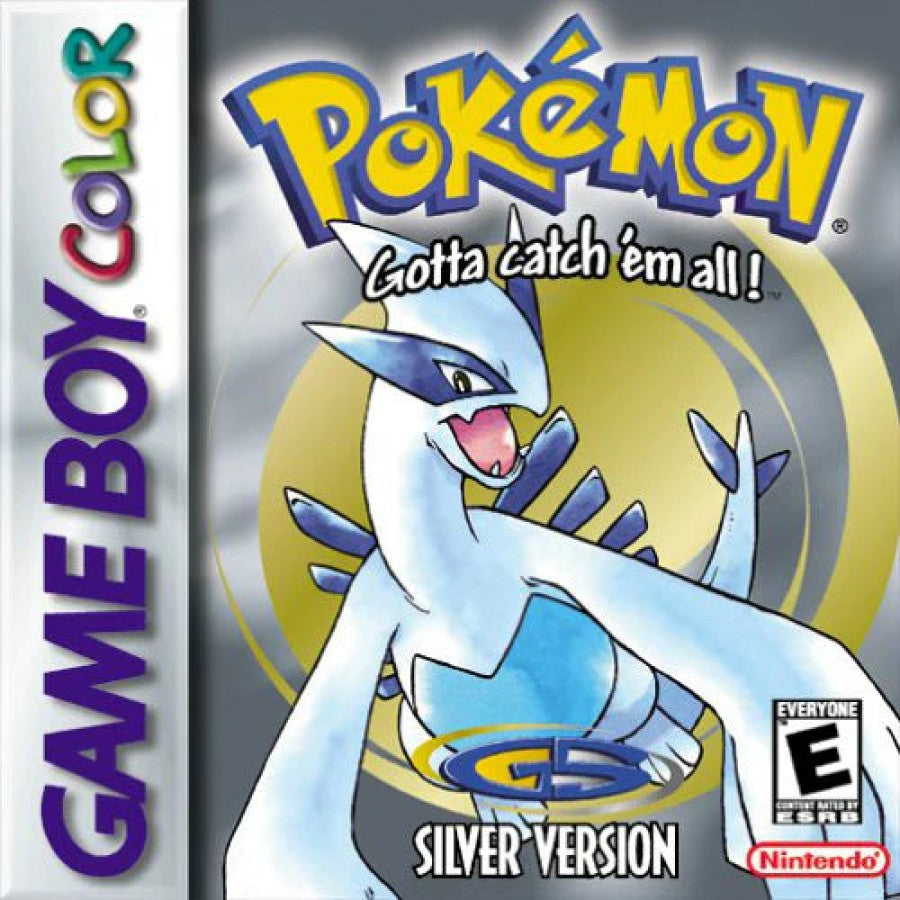 Pokemon: Silver Version cover art for Game Boy Color (GBC) video game