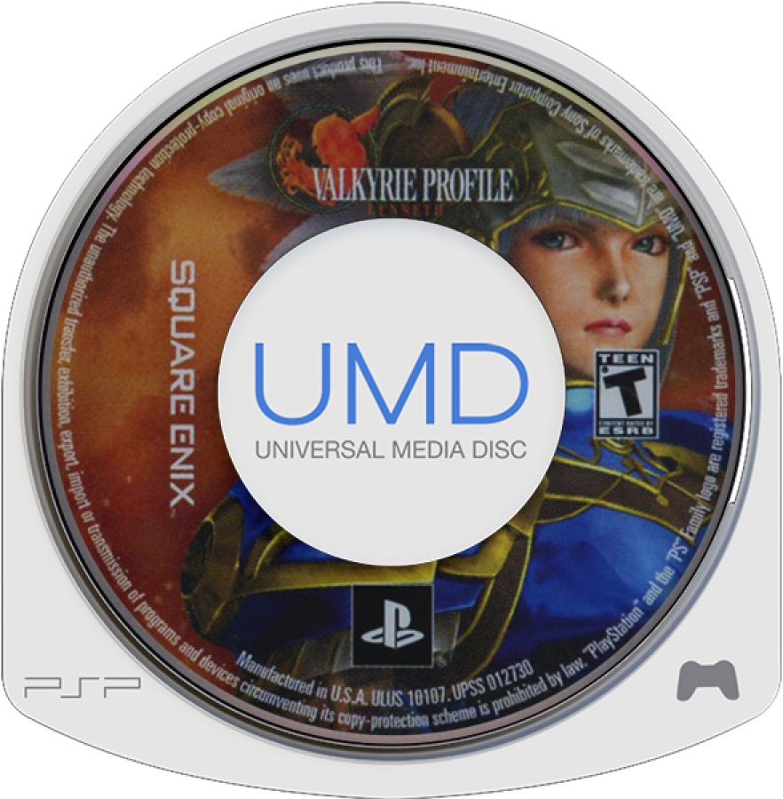 Valkyrie Profile Lenneth UMD art for PlayStation Portable PSP video game