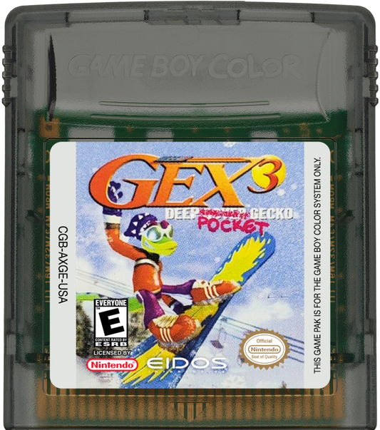 Gex 3 Deep Pocket Gecko cartridge for Game Boy Color GBC video game