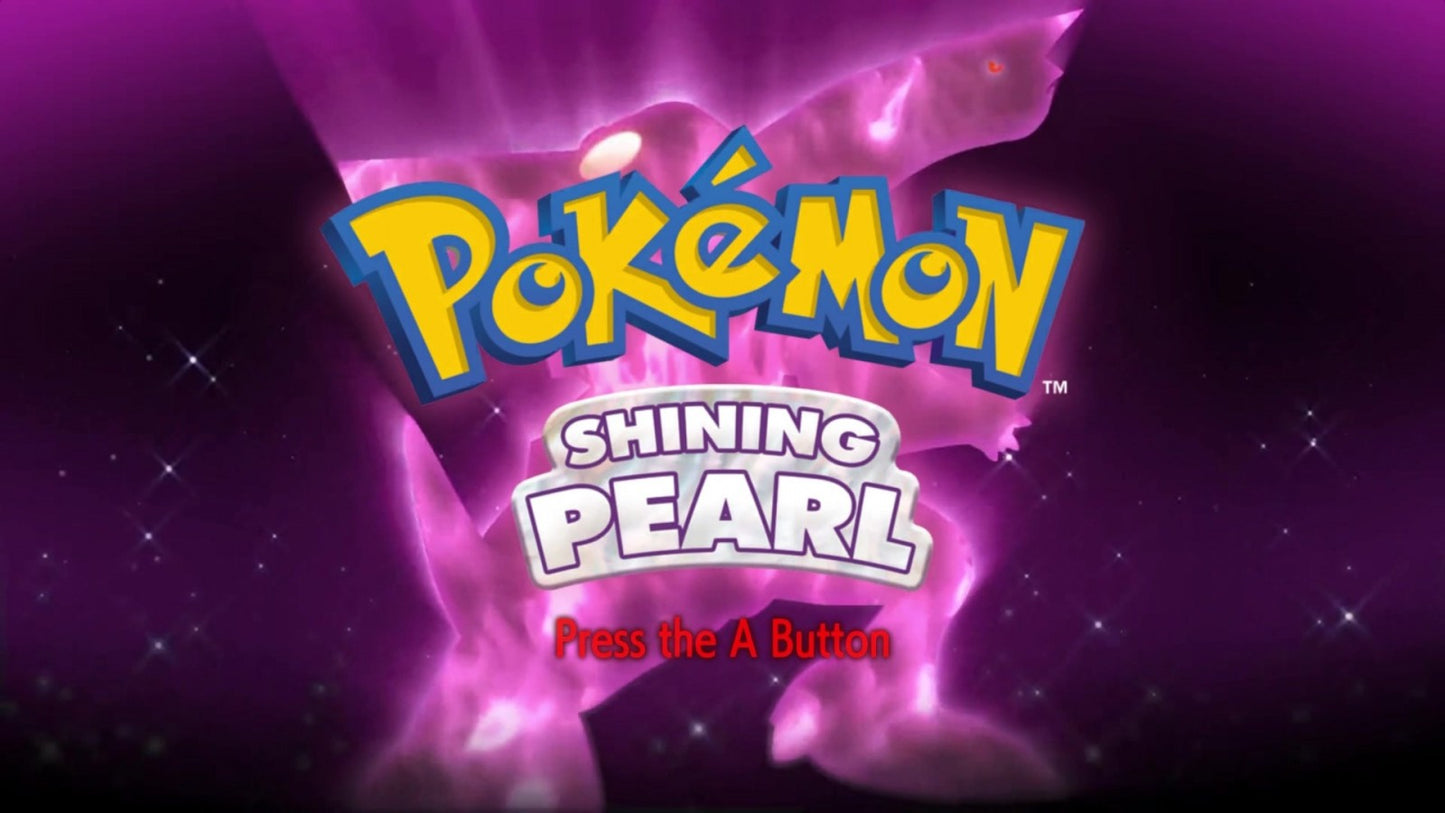 Pokemon Shining Pearl start screen for Nintendo Switch NS video game