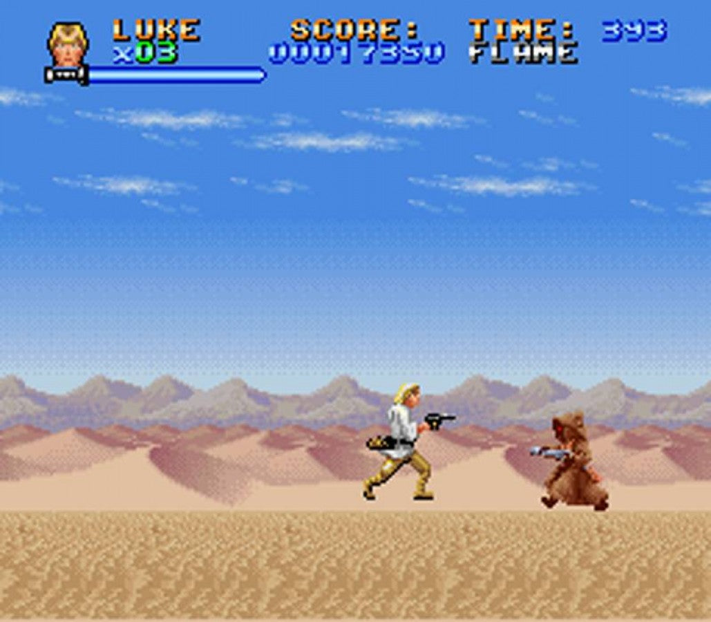 Super Star Wars Player’s Choice for Super Nintendo featuring classic action gameplay in the Star Wars universe gameplay