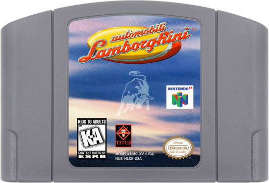 Automobili Lamborghini cartridge for Nintendo 64 (N64) video game