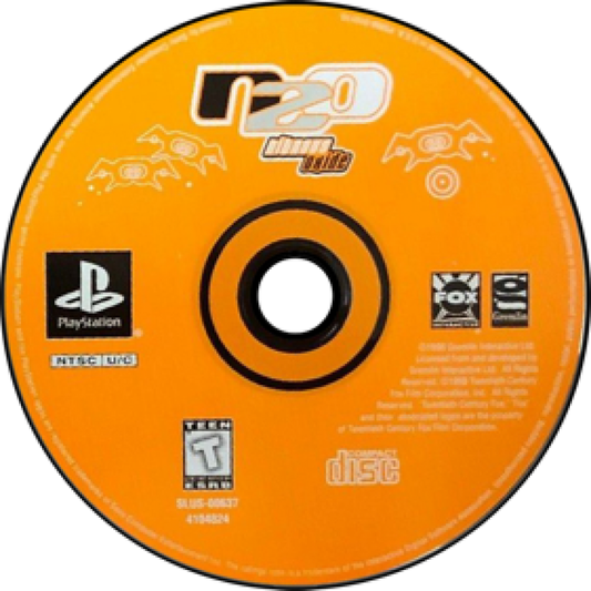 N2O Nitrous Oxide disc for PlayStation 1 (PS1) tube shooter video game