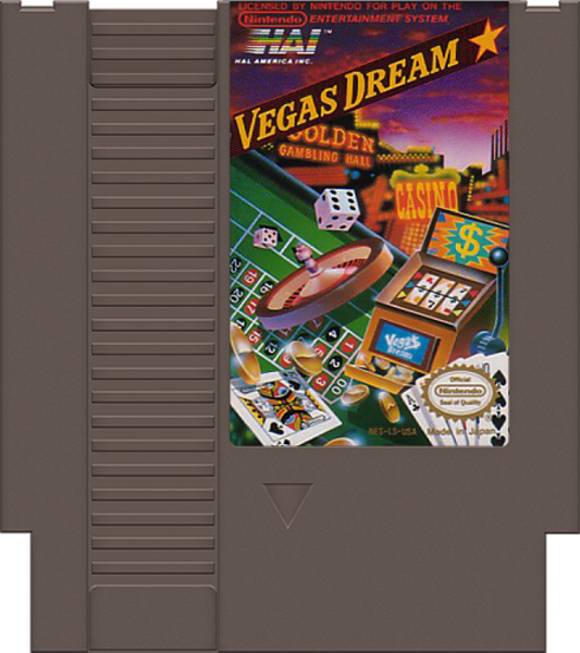 Vegas Dream cartridge for Nintendo Entertainment System (NES) retro video game