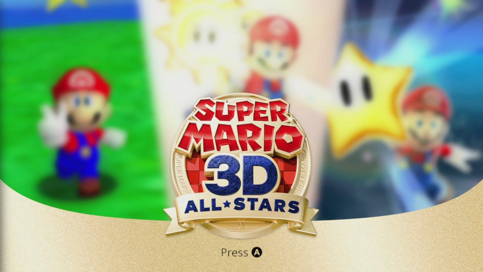 Super Mario 3D All Stars home screen for Nintendo Switch compilation game