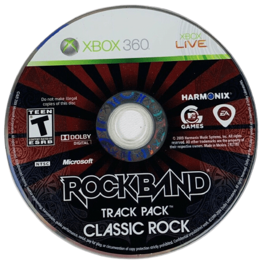 Rock Band Track Pack: Classic Rock disc for Xbox 360 (X360) music rhythm expansion video game