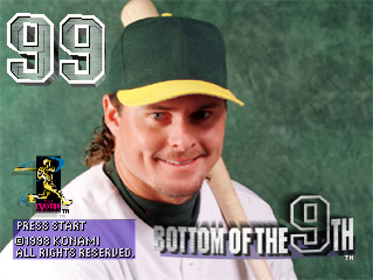 MLBPA: Bottom of the 9th '99 title card for PlayStation 1 (PS1) retro baseball video game