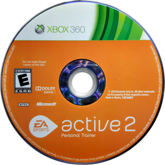 EA Sports Active 2 disc for Xbox 360 (X360) fitness exercise video game