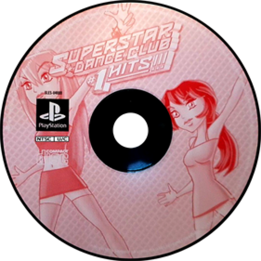 Superstar Dance Club disc for PlayStation 1 (PS1) music rhythm video game