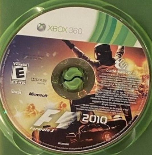 F1 2010 disc for Xbox 360 (X360) Formula One racing video game