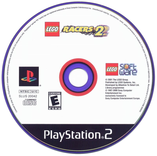 LEGO Racers 2 disc art for PlayStation 2 (PS2) video game