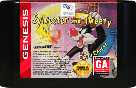 Sylvester and Tweety in Cagey Capers cartridge for Sega Genesis (GEN) video game