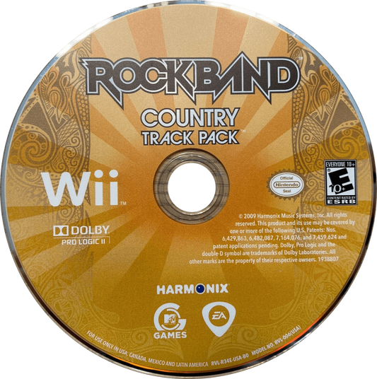 Rock Band Track Pack: Country – Nintendo Wii (Wii) rhythm music expansion pack video game disc