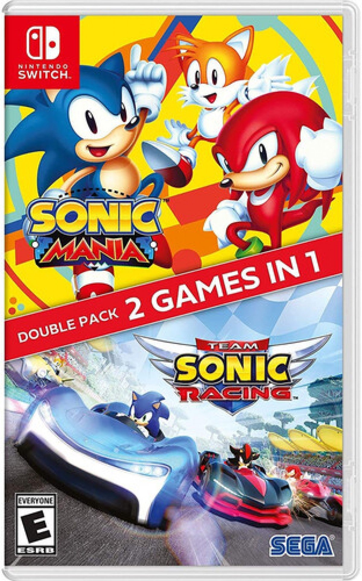 Sonic Mania + Team Sonic Racing Double Pack – Nintendo Switch (NS) Front Cover Box Art