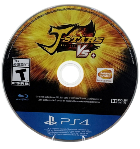 J-Stars Victory VS+ – PlayStation 4 (PS4) video game disc, anime crossover arena fighting game