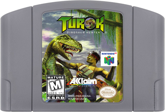 Turok: Dinosaur Hunter cartridge for Nintendo 64 (N64) video game